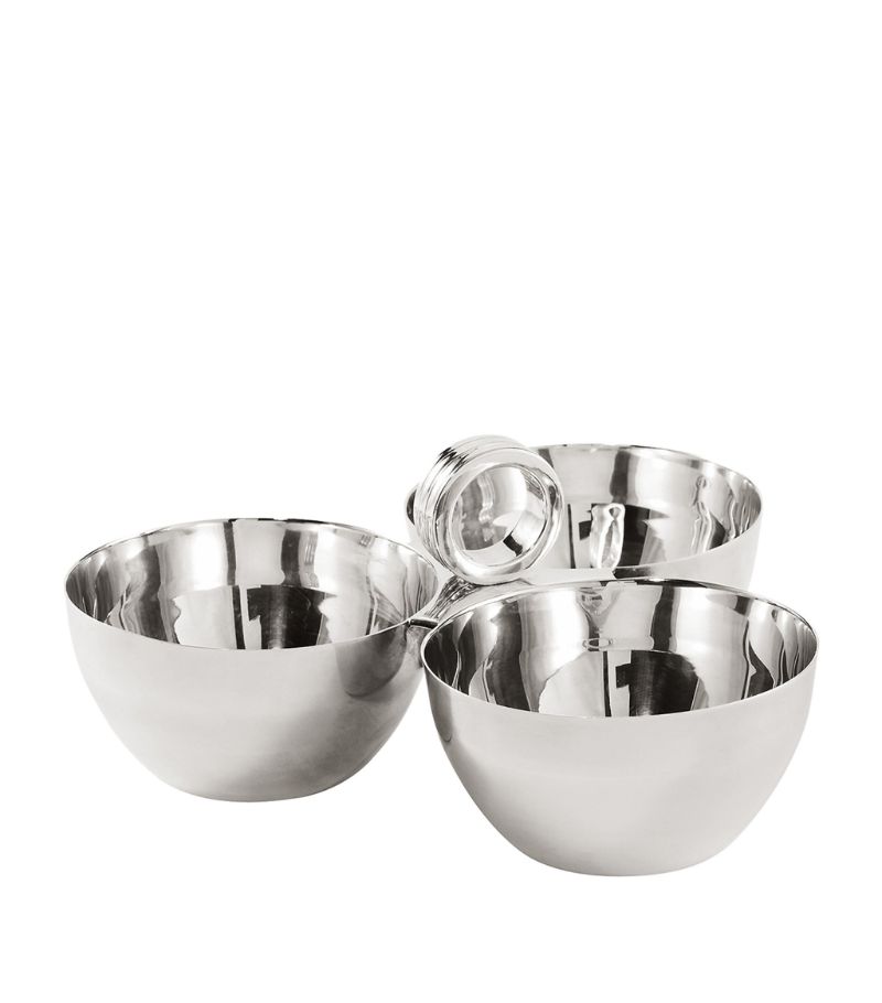 Ralph Lauren Home Ralph Lauren Home Silver-Plated Brass Montgomery Triple Nut Bowl