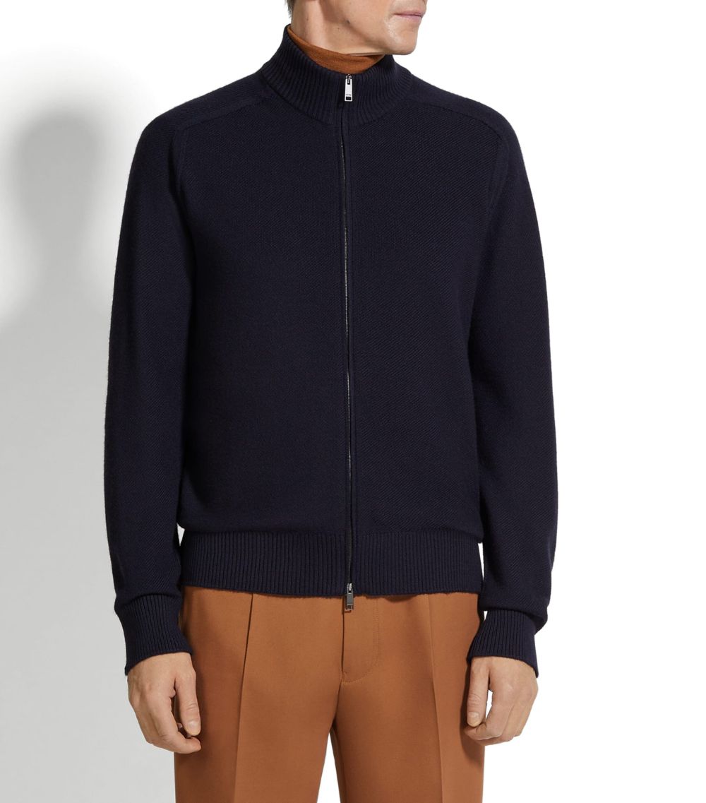 zegna Zegna Cashseta Zip-Up Cardigan