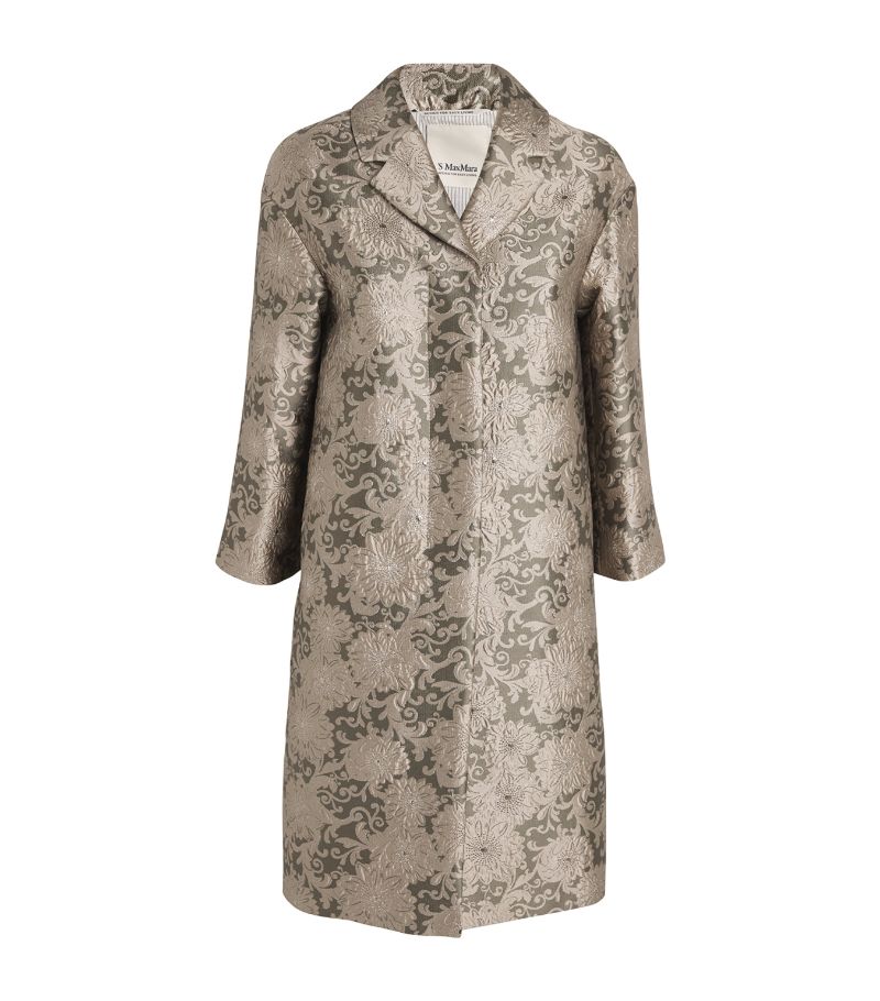 Max Mara Max Mara Floral Jacquard Overcoat