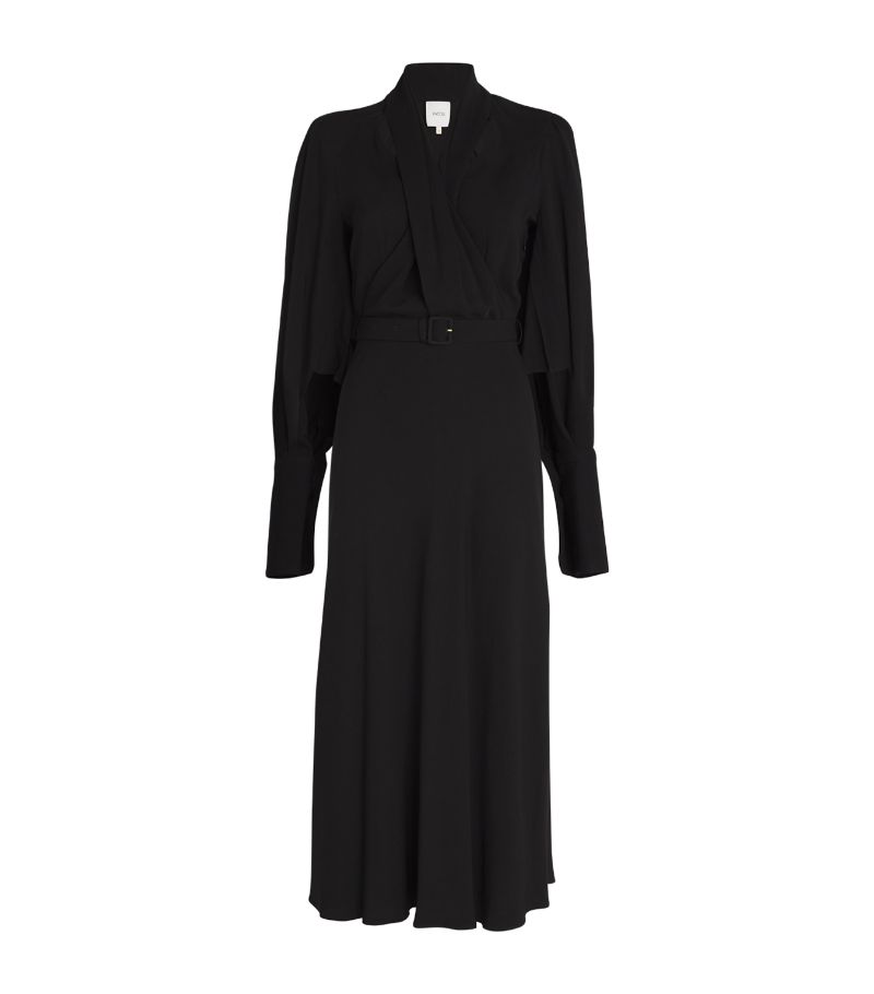 Patou Patou Belted Wrap Midi Dress