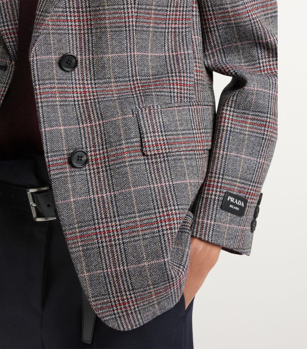 Prada Prada Wool-Blend Check Blazer