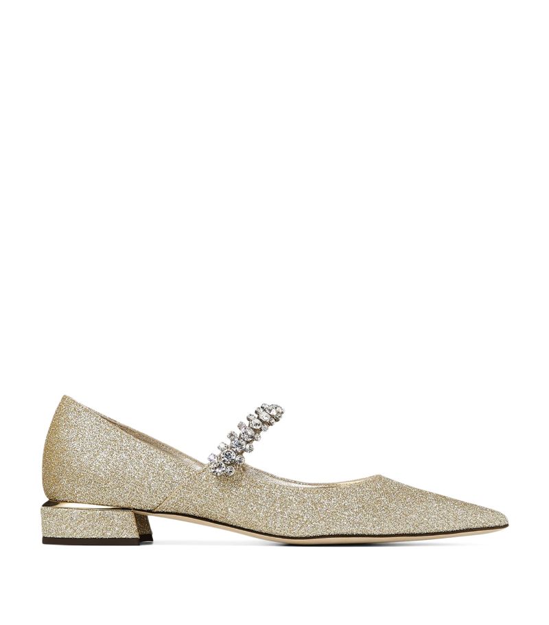 Jimmy Choo Jimmy Choo Bing 25 Glitter Ballet Flats