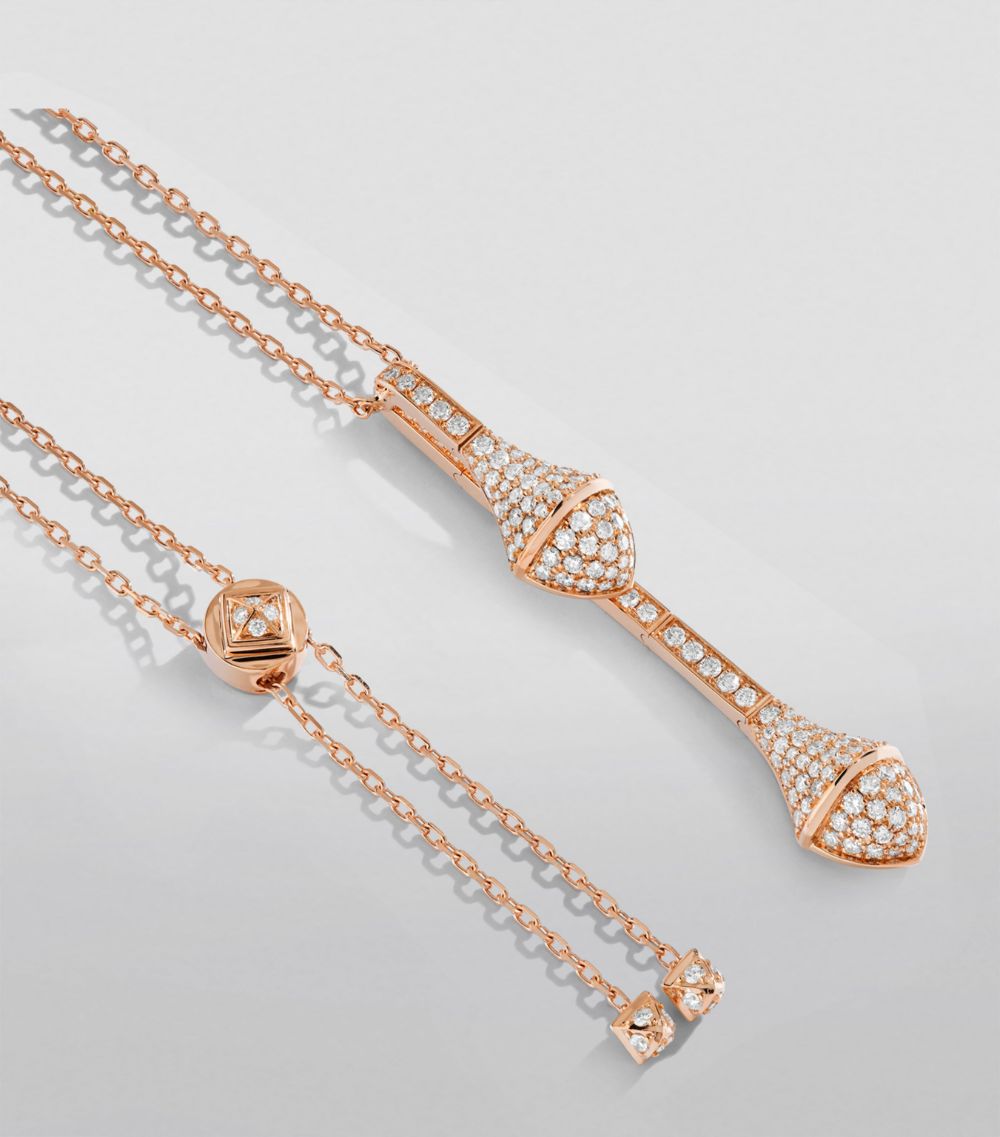  Marli New York Rose Gold And Diamond Cleo Pendant Necklace