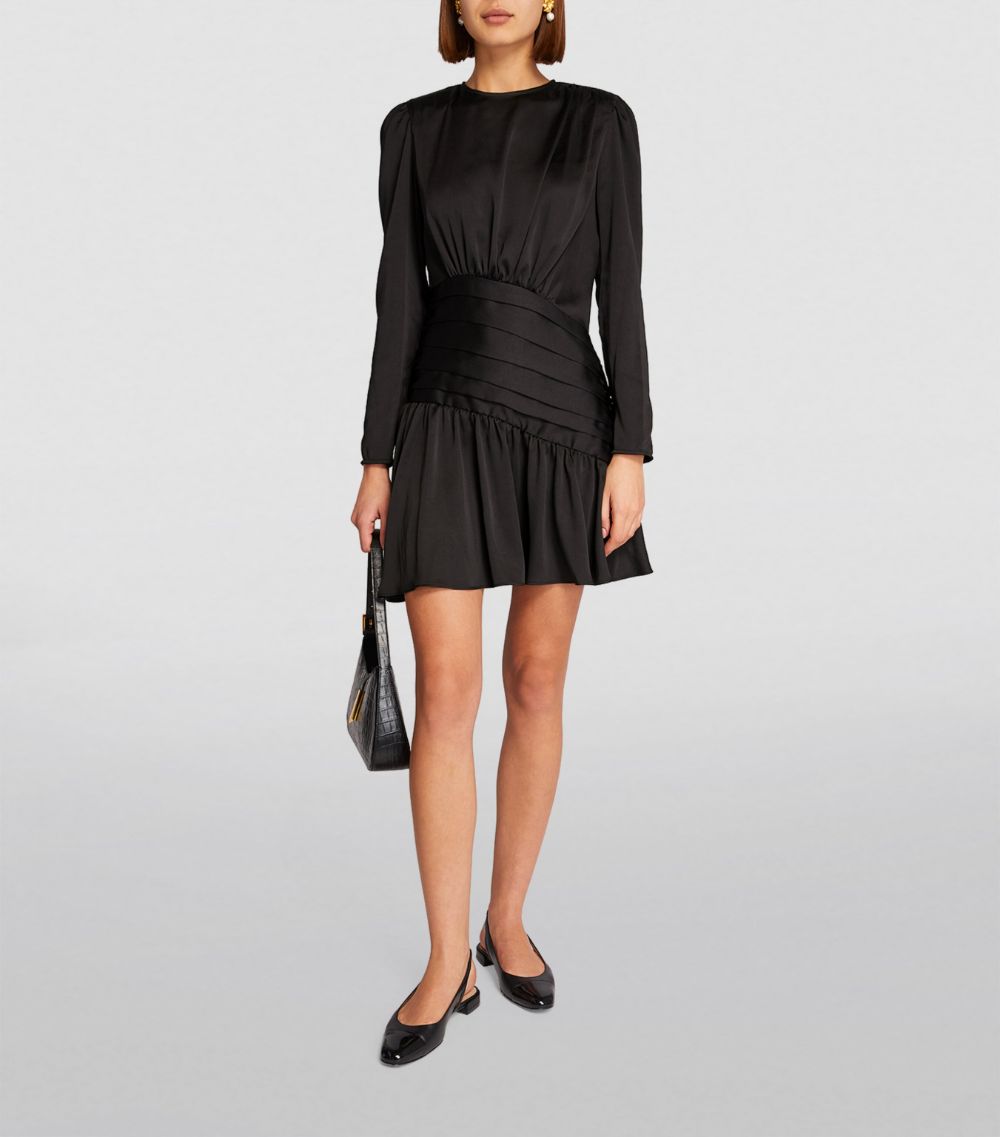  Sandro Asymmetric Draped Mini Dress