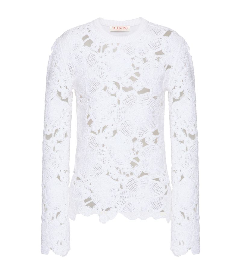 VALENTINO GARAVANI Valentino Garavani Embroidered Floral Sweater