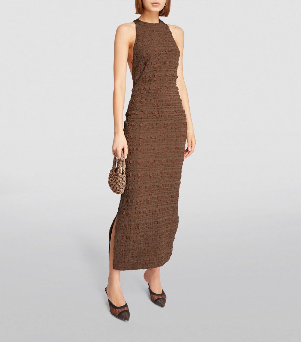 Nanushka Nanushka Seersucker Sterre Midi Dress