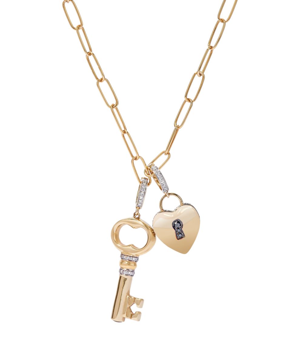 Annoushka Annoushka Yellow Gold And Diamond Heart Charm