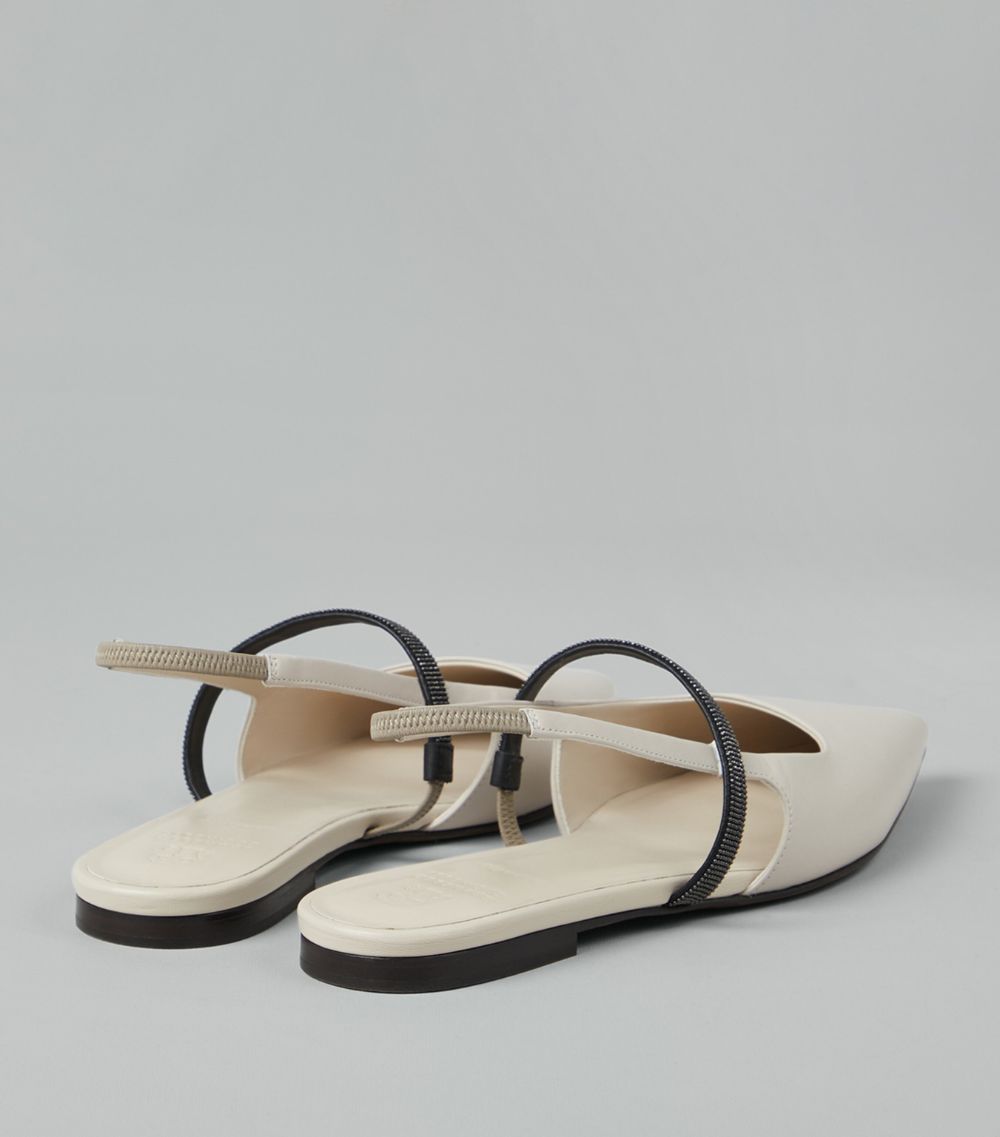 Brunello Cucinelli Brunello Cucinelli Leather Monili Ballet Flats