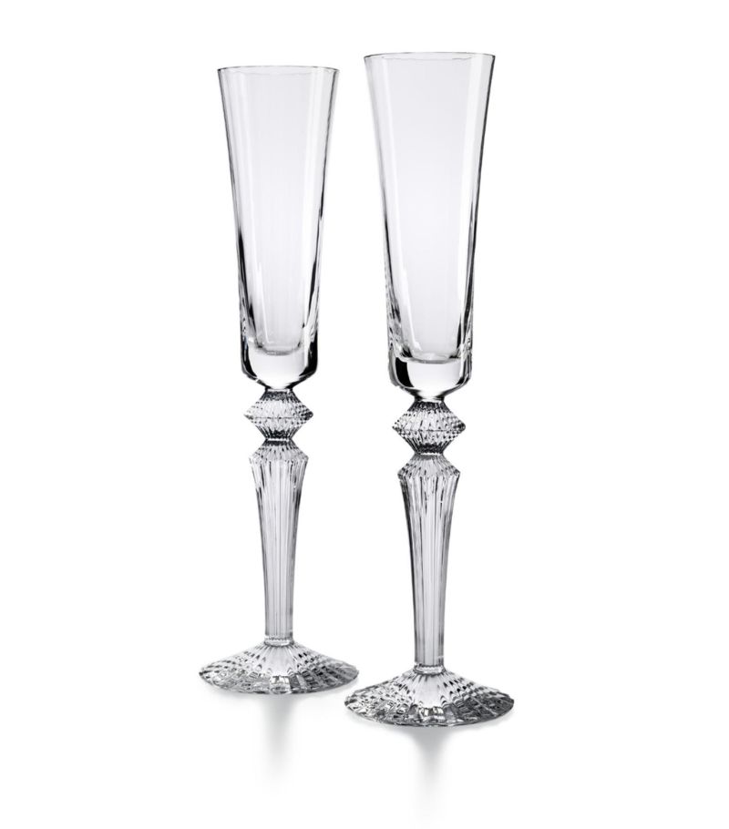 Baccarat Baccarat Set Of 2 Mille Nuits Flutissimo Champagne Glasses (170Ml)