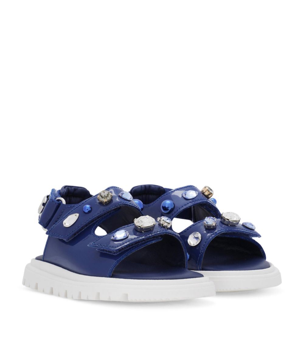 Dolce & Gabbana Dolce & Gabbana Kids Embellished Leather Sandals