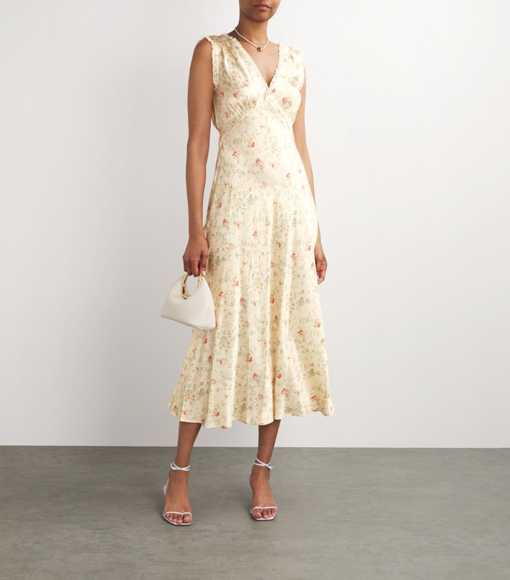 Dôen Dôen Silk Floral Tahlia Midi Dress