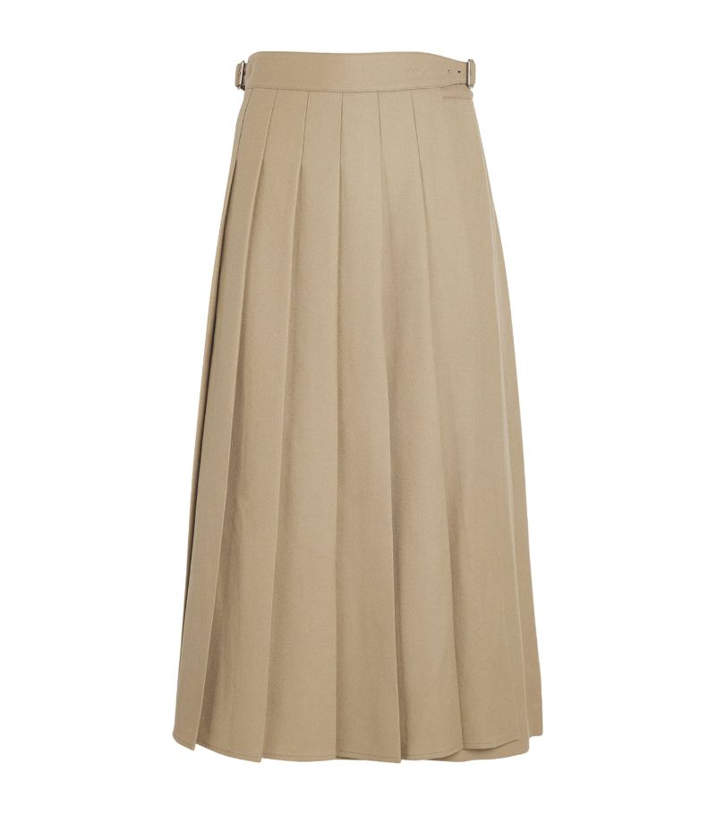 Le 17 Septembre Le 17 Septembre Wool Pleated Midi Skirt