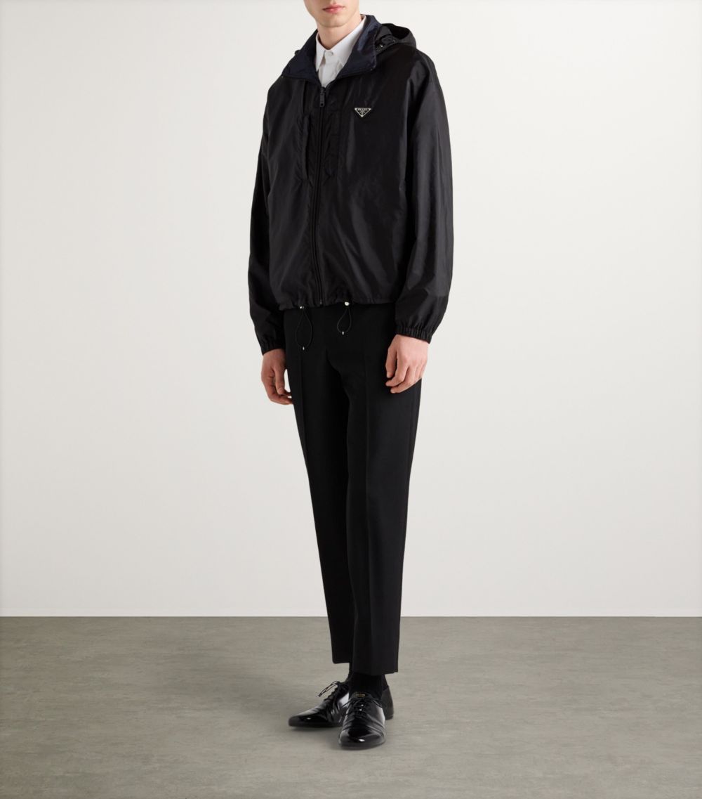 Prada Prada Re-Nylon Oversized Hooded Jacket