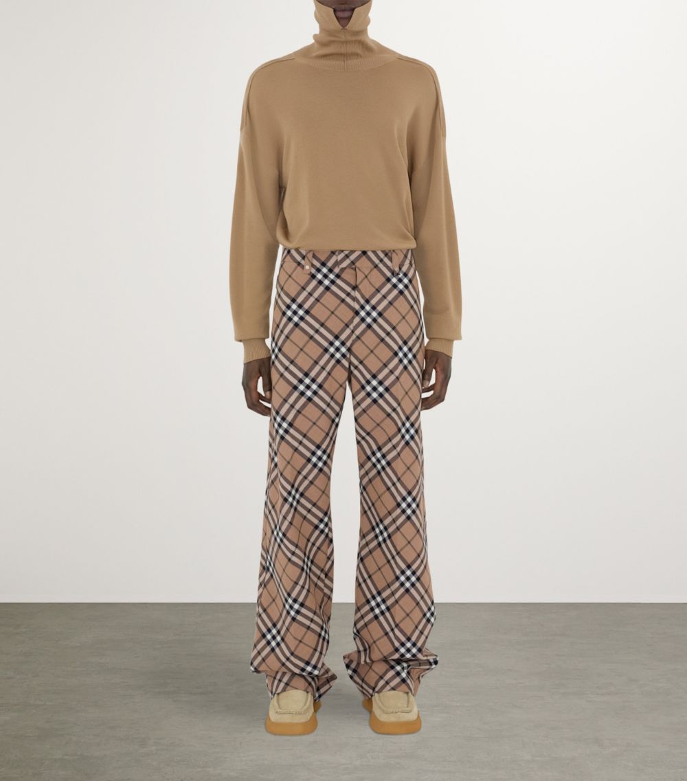 Burberry Burberry Wool-Blend Check Tailored Trousers