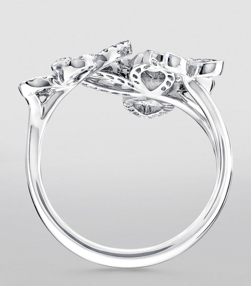 Graff Graff White Gold And Diamond Butterfly Ring (One Size)