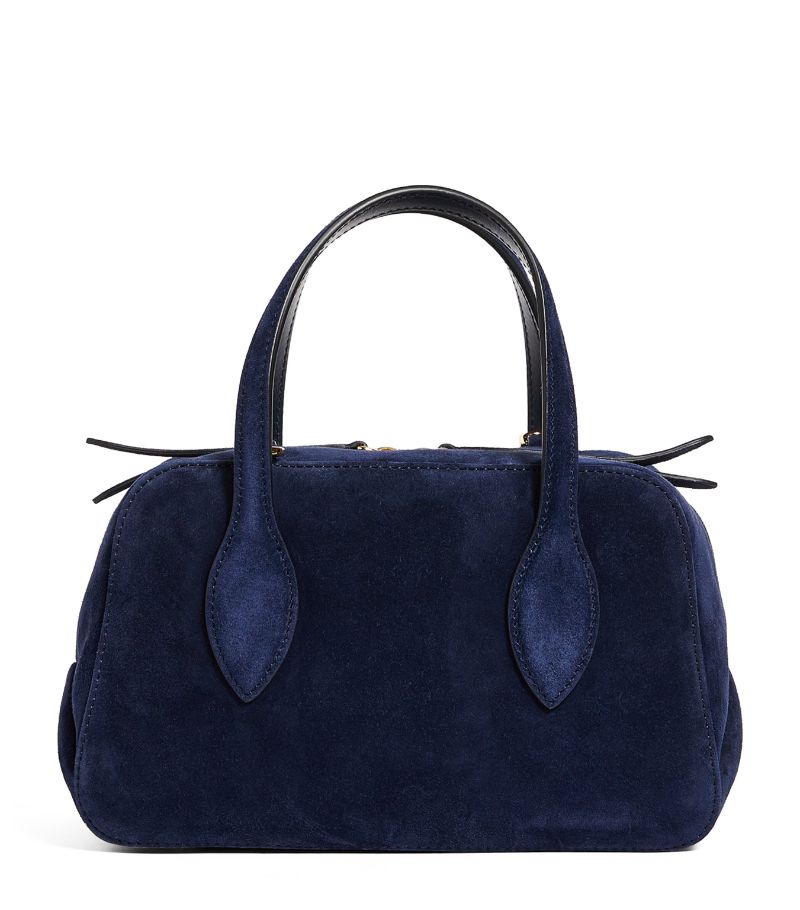 Khaite Khaite Small Suede Maeve Top-Handle Bag