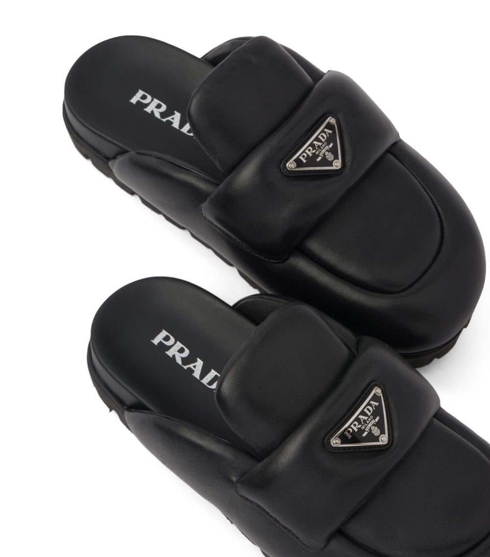 Prada Prada Padded Leather Mules