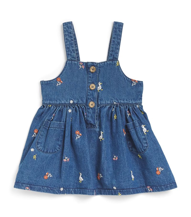 Purebaby Purebaby Denim Embroidered Pinafore (0-24 Months)