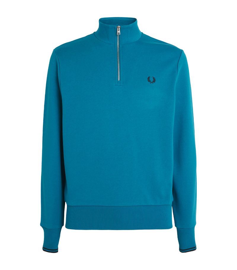 Fred Perry Fred Perry Cotton Half-Zip Sweatshirt