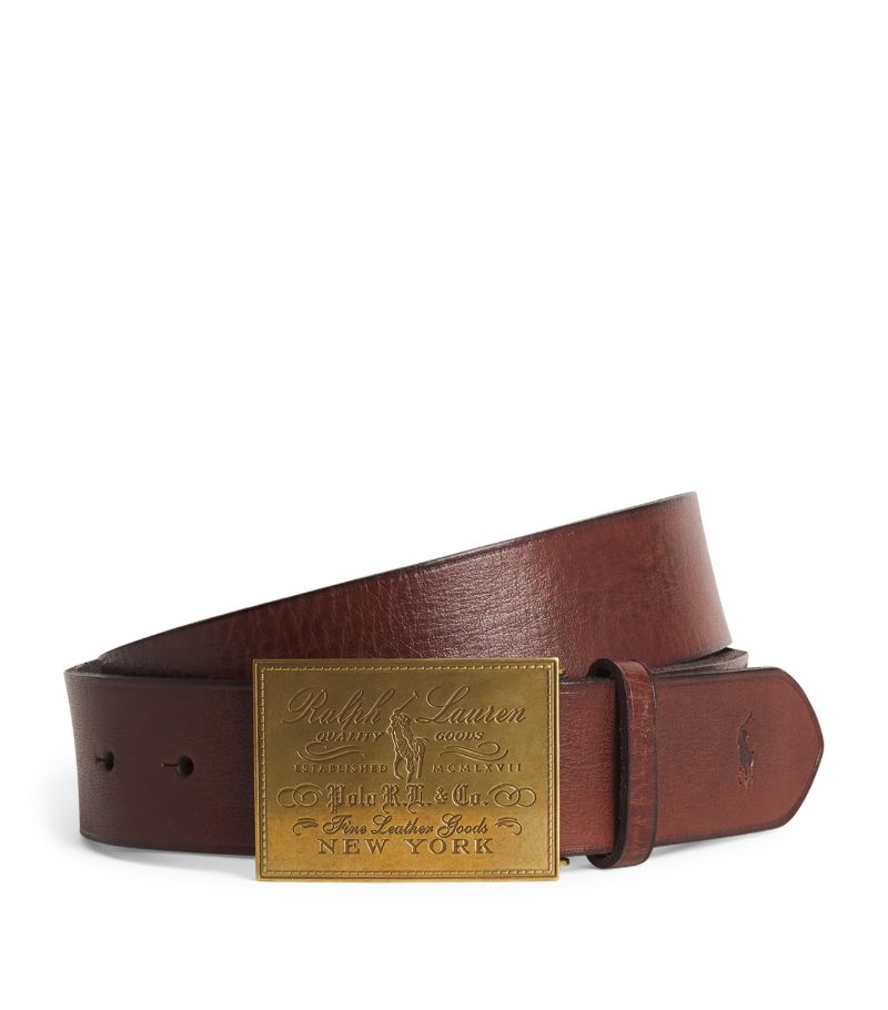 Polo Ralph Lauren Polo Ralph Lauren Leather Heritage Plaque Belt