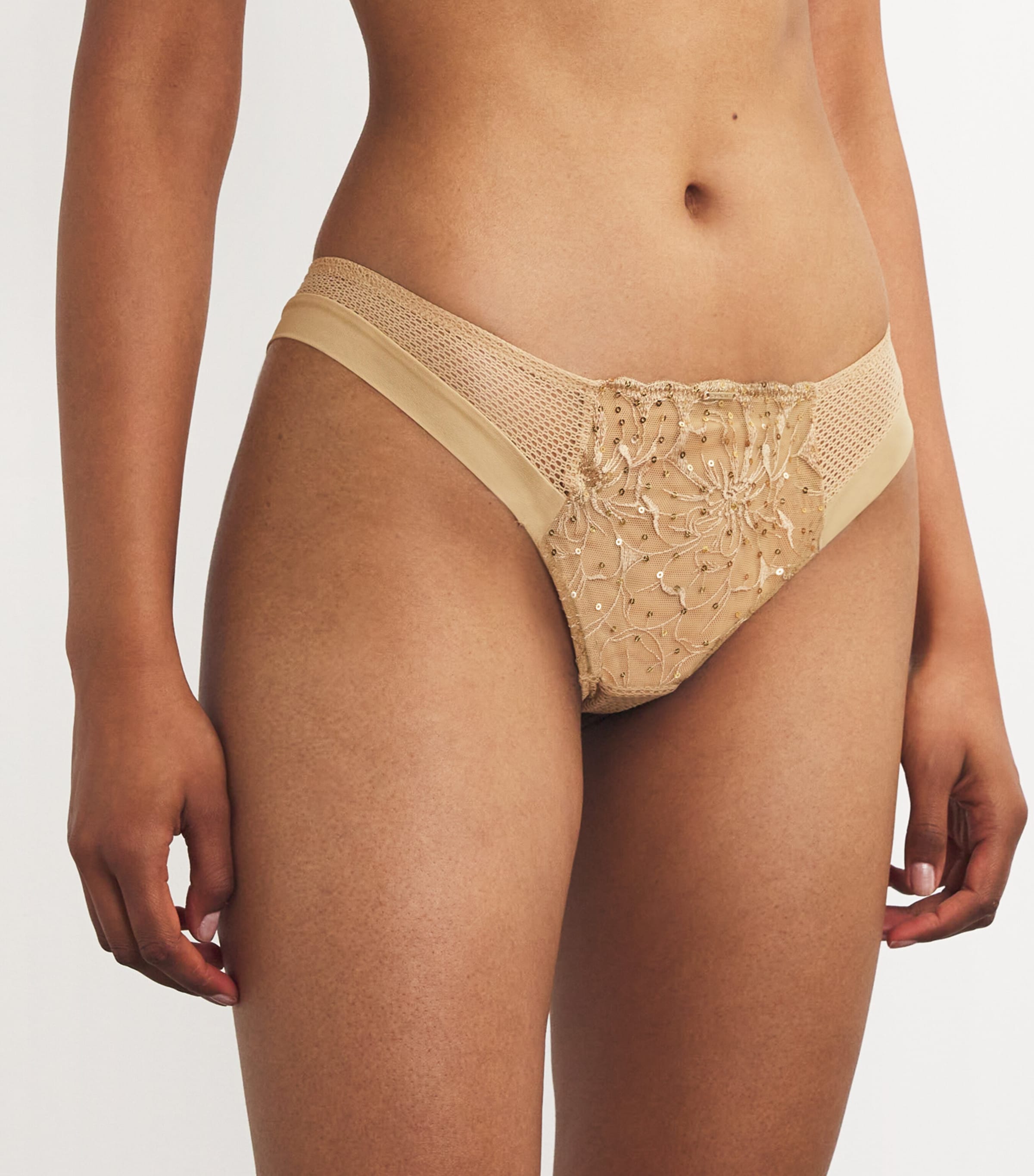 Chantelle Chantelle Sequinned Tanga Briefs