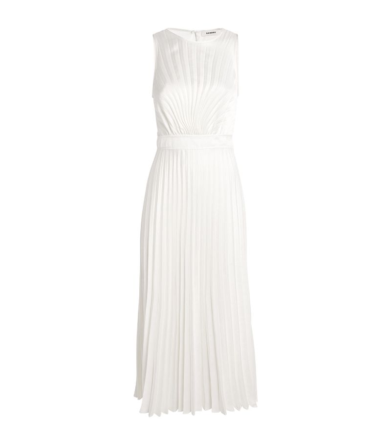  Sandro Pleated Midi Dress