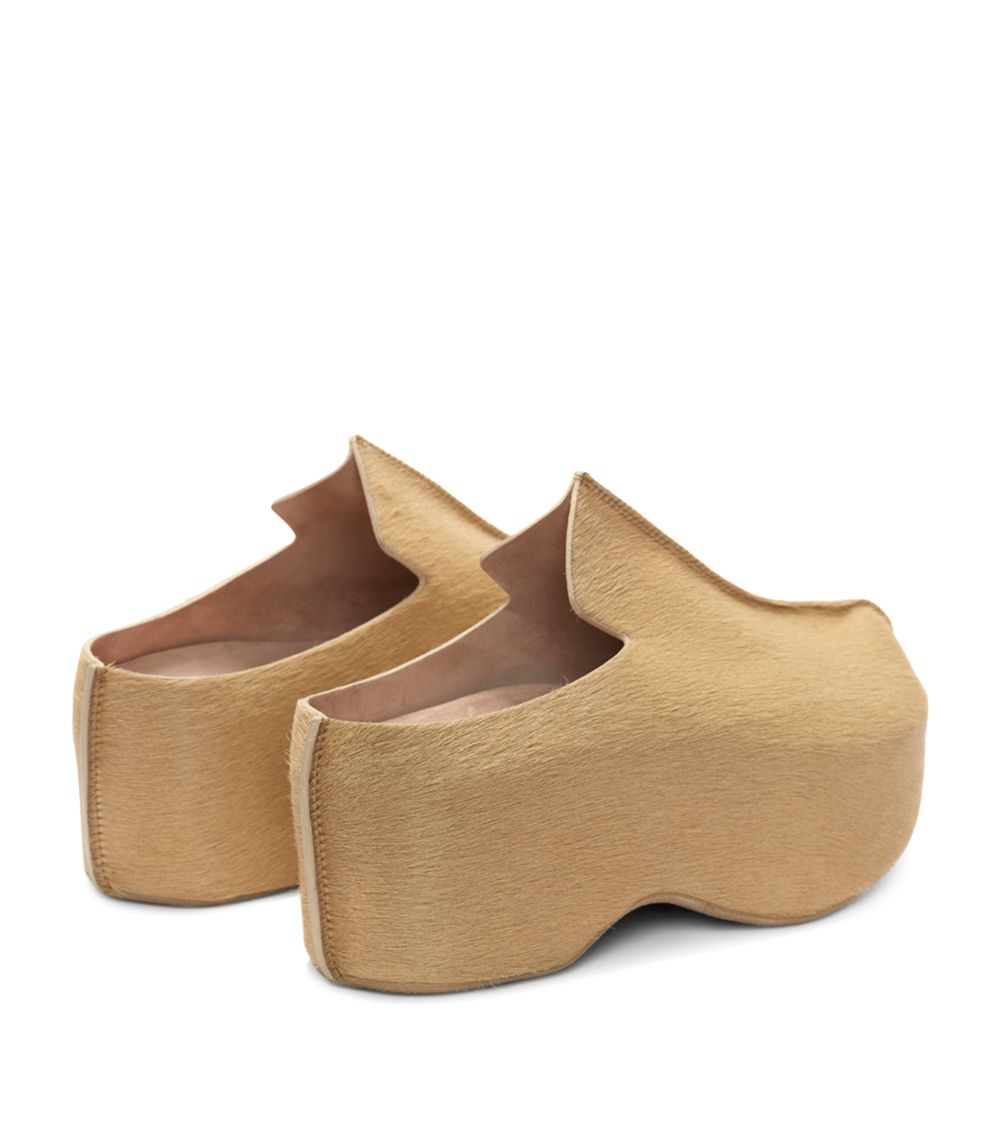 Jw Anderson Jw Anderson Calf Hair Platform Clogs 50