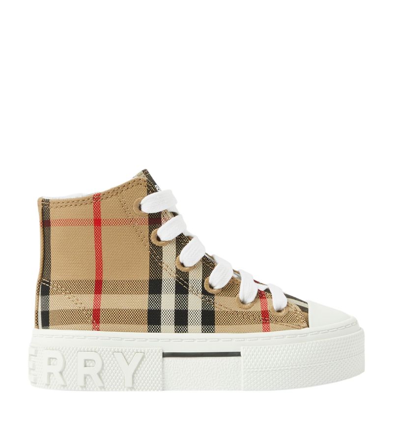 Burberry Burberry Kids Check High-Top Sneakers