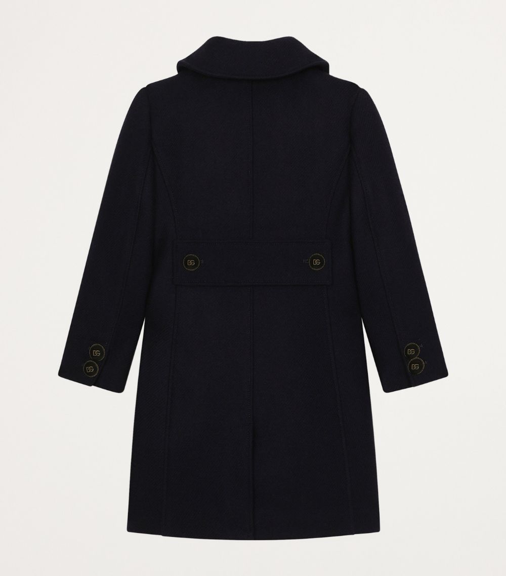 Dolce & Gabbana Dolce & Gabbana Kids Wool Logo-Button Overcoat (8-12+ Years)