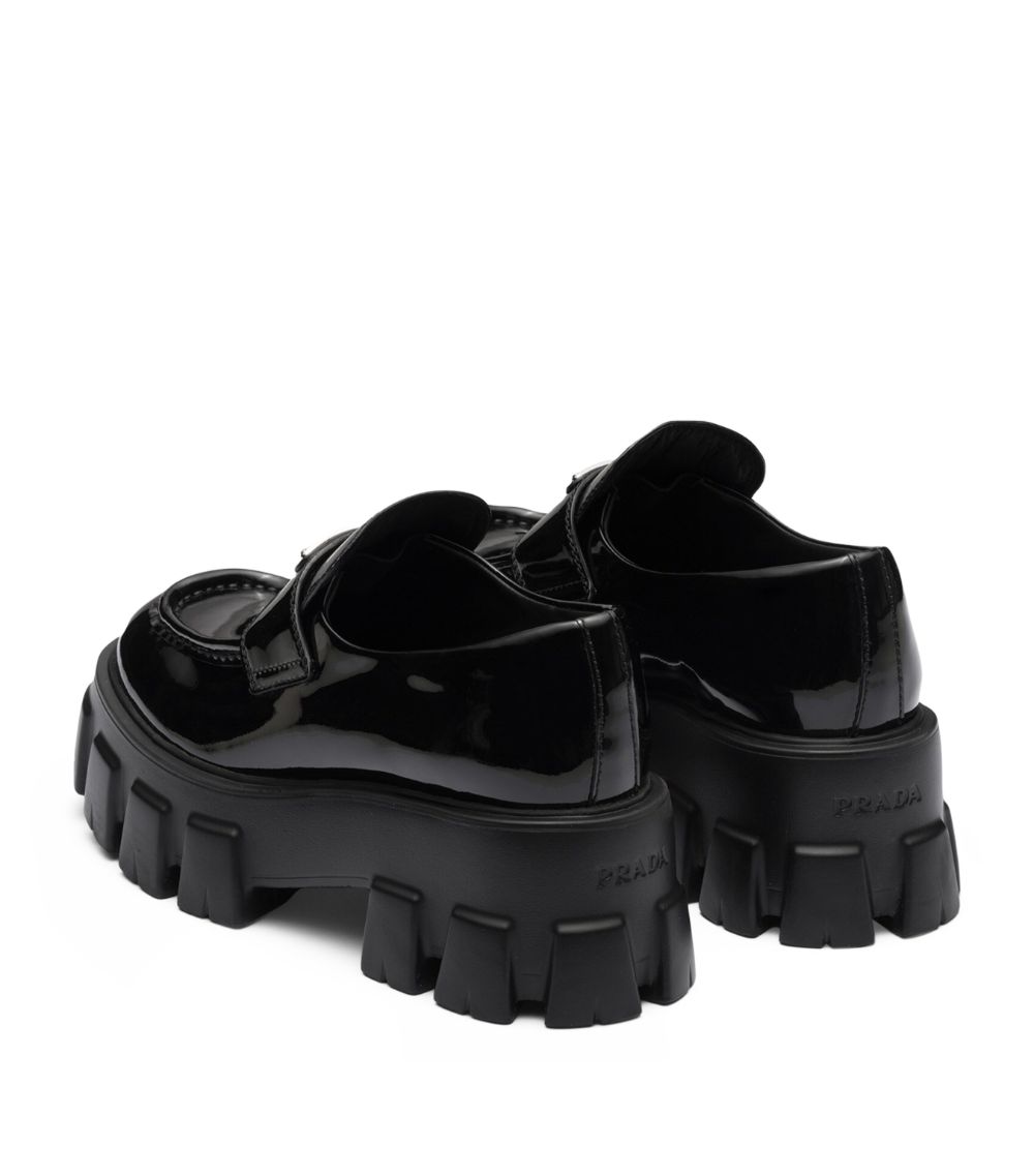 Prada Prada Leather Triangle Loafers 55