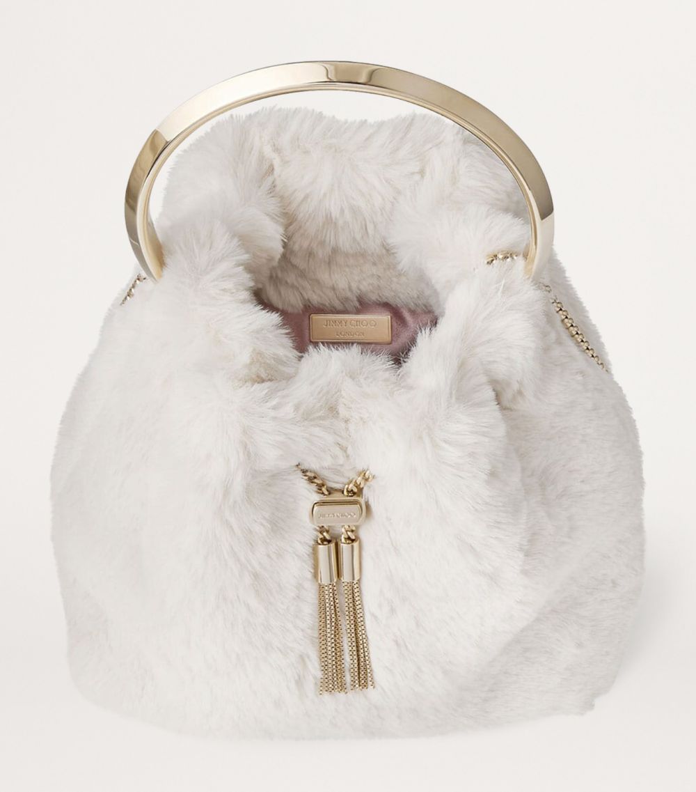 Jimmy Choo Jimmy Choo Faux Fur Bon Bon Top-Handle Bag