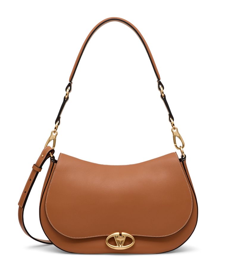 VALENTINO GARAVANI Valentino Garavani Leather Ohval Shoulder Bag