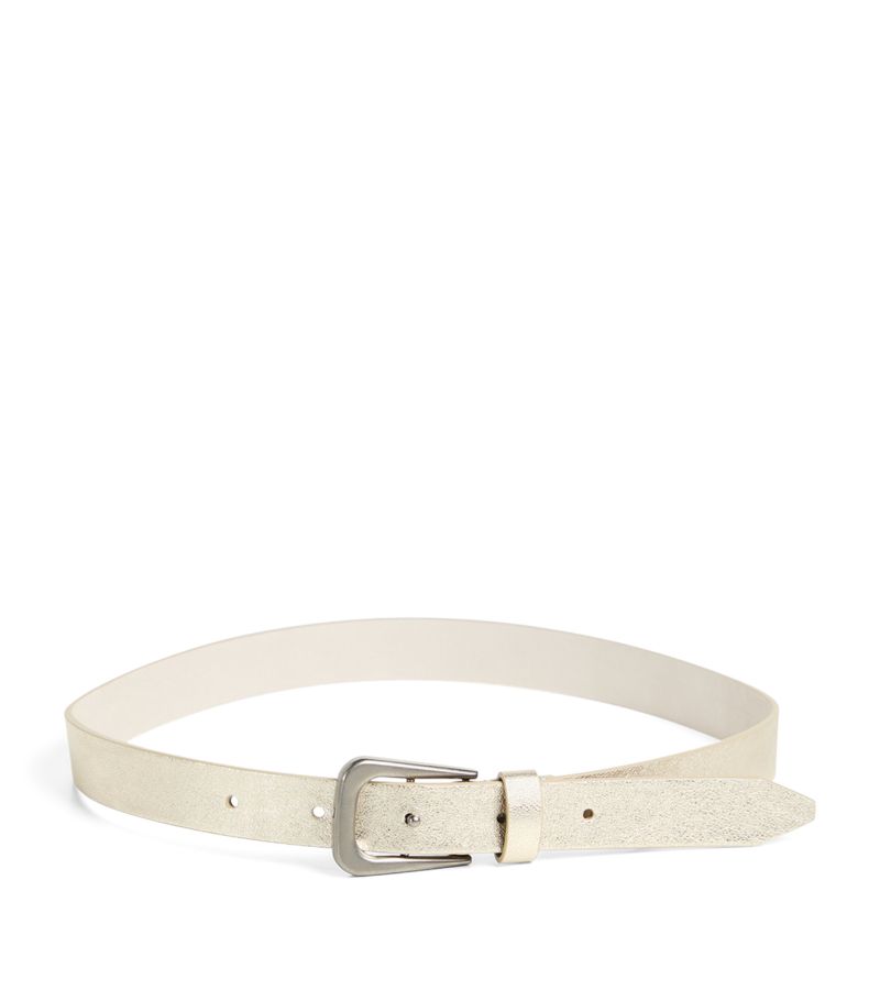 Brunello Cucinelli Kids Brunello Cucinelli Kids Leather Lamé Belt