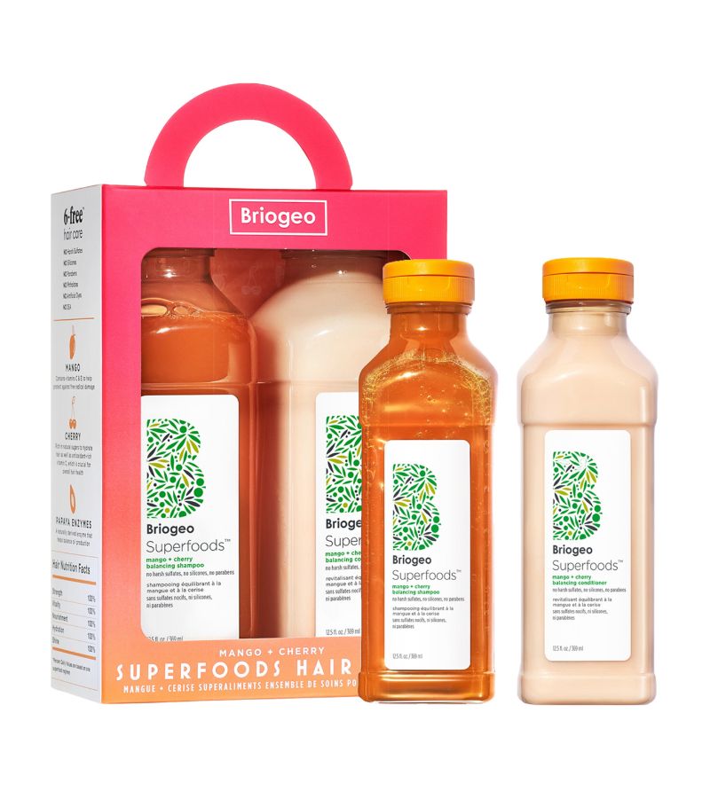 Briogeo Briogeo Superfoods Mango + Cherry Balancing Shampoo + Conditioner Duo For Oil Control (2X369Ml)