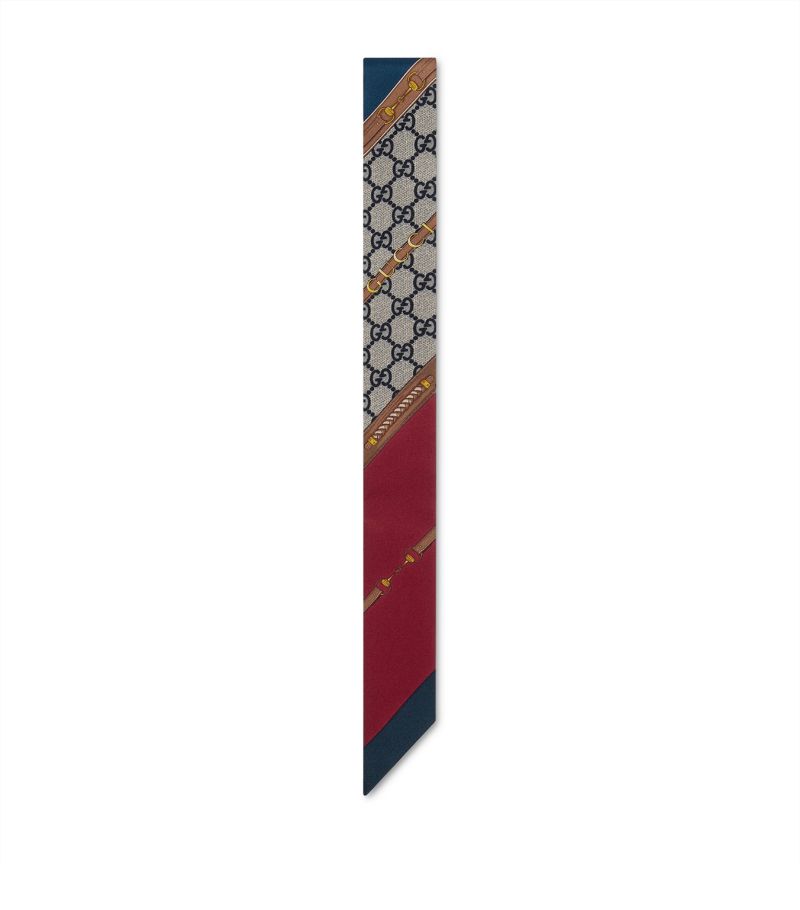 Gucci Gucci Silk Heritage Print Scarf