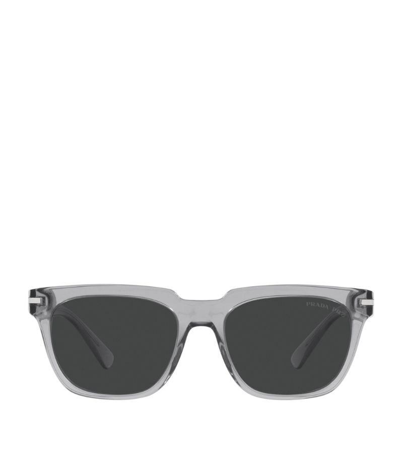 Prada Prada Clear Acetate Wayfarer Sunglasses