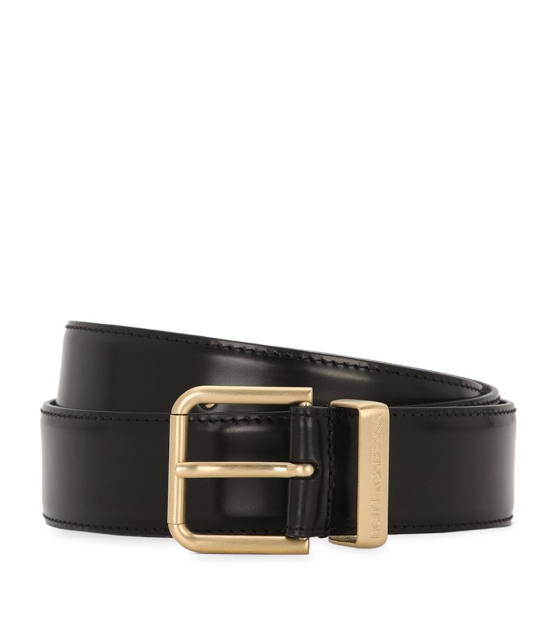 Dolce & Gabbana Dolce & Gabbana Calfskin Logo-Engraved Belt