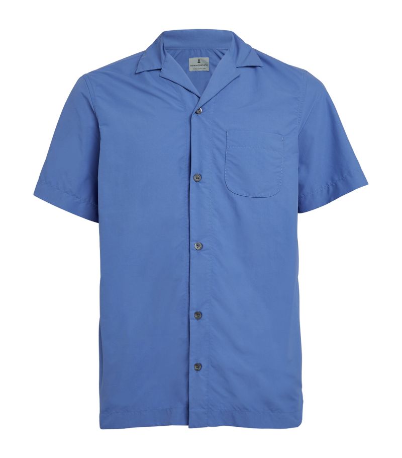 Hemingsworth Hemingsworth Cotton-Blend Short-Sleeved Shirt
