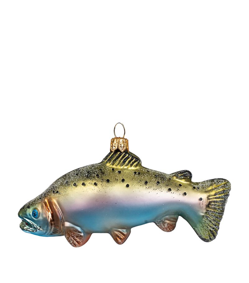 Harrods Harrods Glass Alaskan Rainbow Trout Tree Decoration