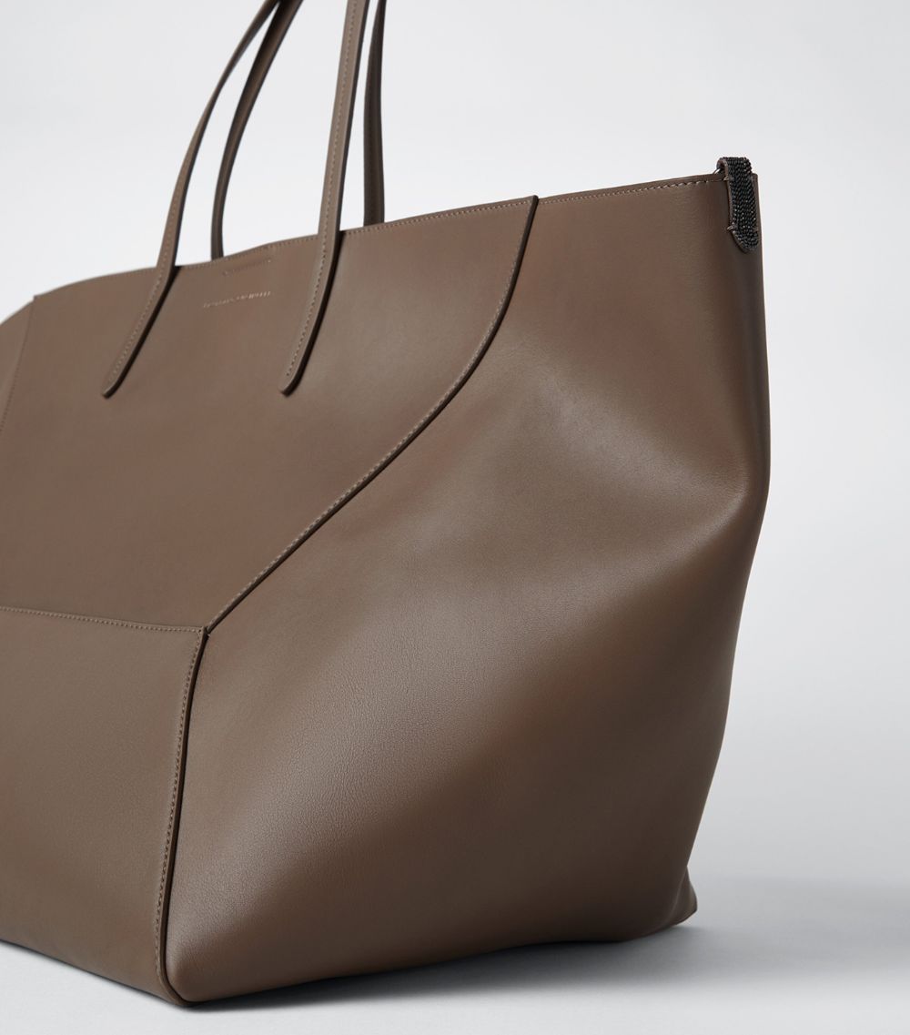 Brunello Cucinelli Brunello Cucinelli Leather Shopper Bag