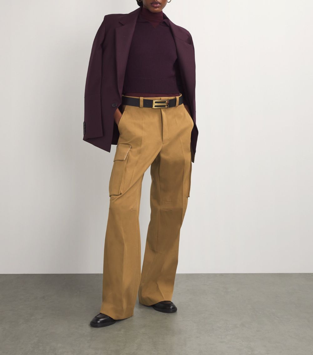 Victoria Beckham Victoria Beckham Cotton Cargo Trousers