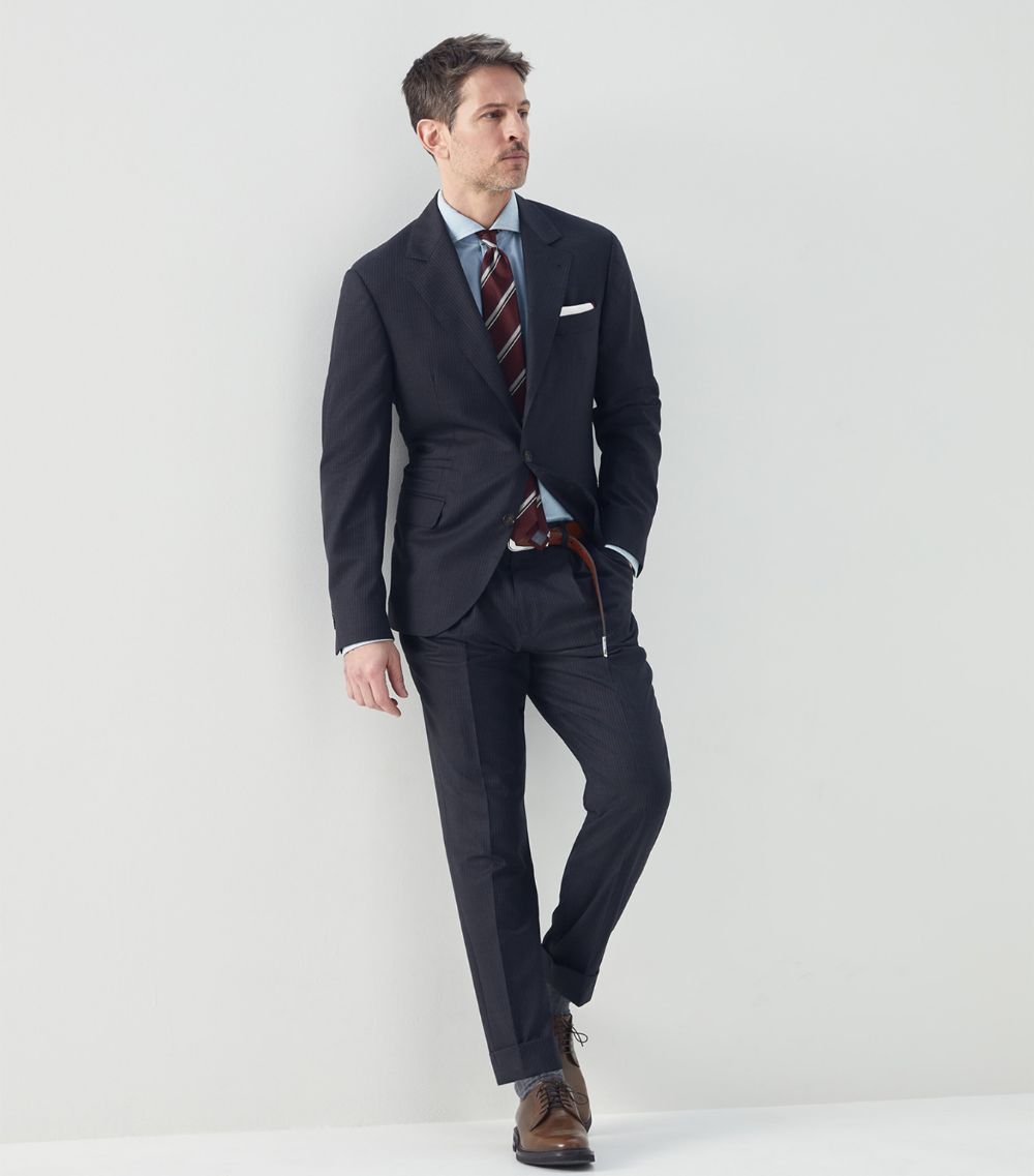 Brunello Cucinelli Brunello Cucinelli Virgin Wool Pinstripe Trousers