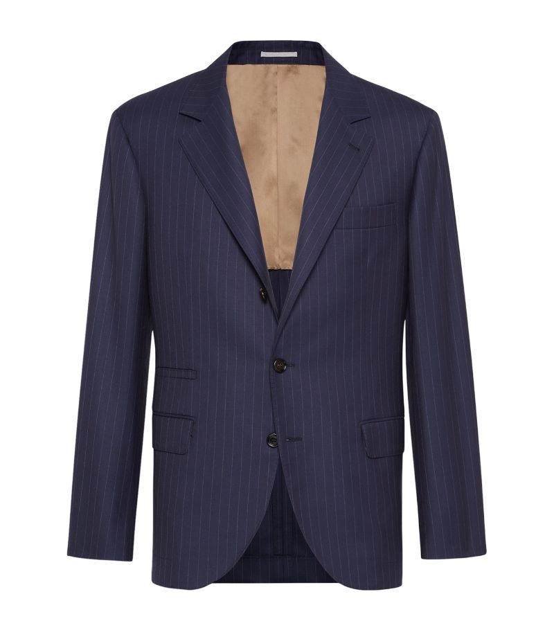 Brunello Cucinelli Brunello Cucinelli Virgin Wool Pinstripe Blazer