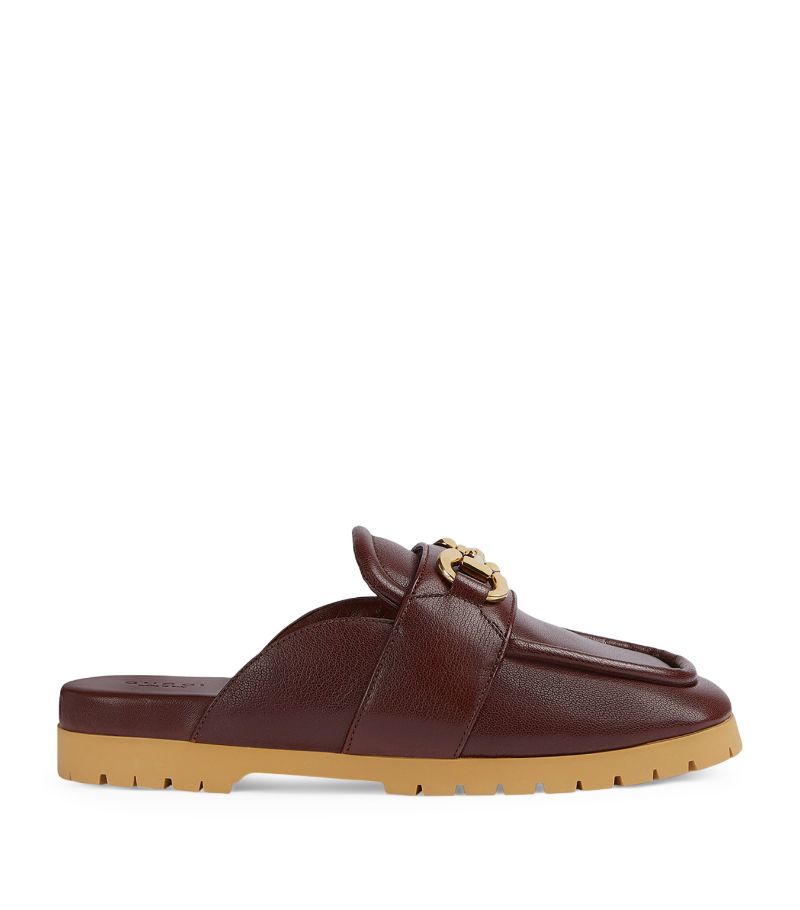 Gucci Gucci Leather Lug-Sole Horsebit Loafers