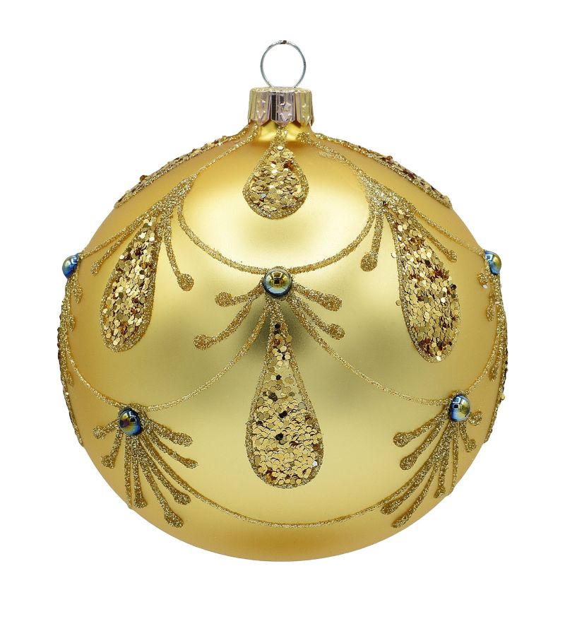 Harrods Harrods Glass Embellished Bauble