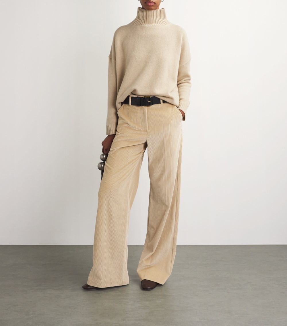 Weekend Max Mara Weekend Max Mara Cotton Corduroy Wide-Leg Trousers