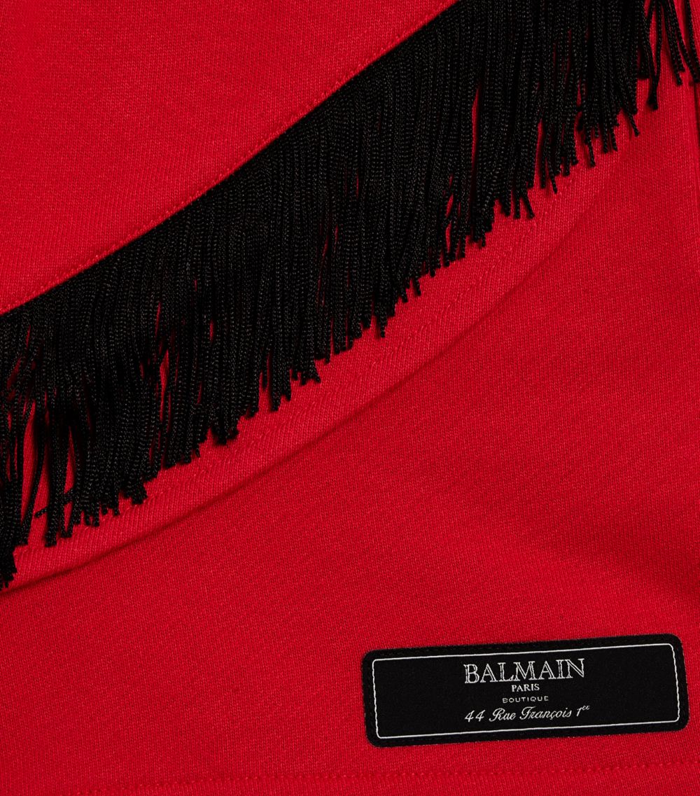 Balmain Balmain Kids Cotton Fringe-Trim Shorts (4-14 Years)