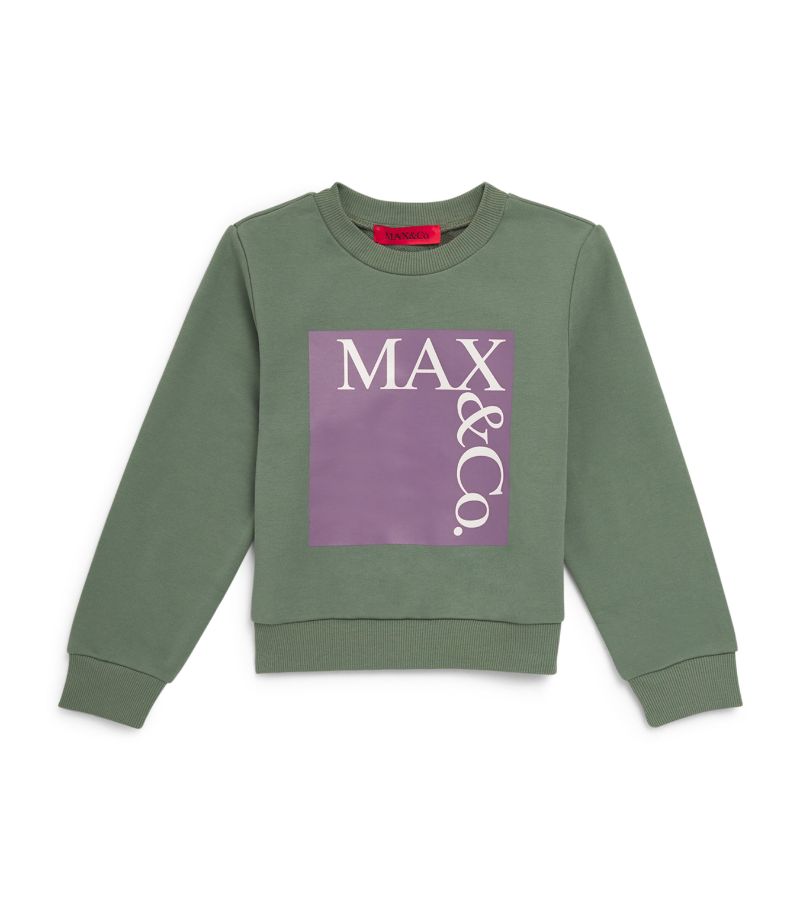  Max & Co. Kids Stretch-Cotton Logo Sweatshirt (4-16 Years)