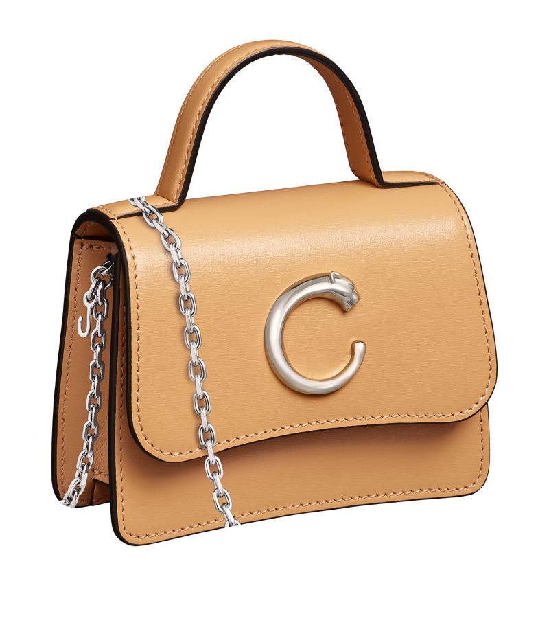 Cartier Cartier Leather Mini Panthère De Cartier Top-Handle Bag