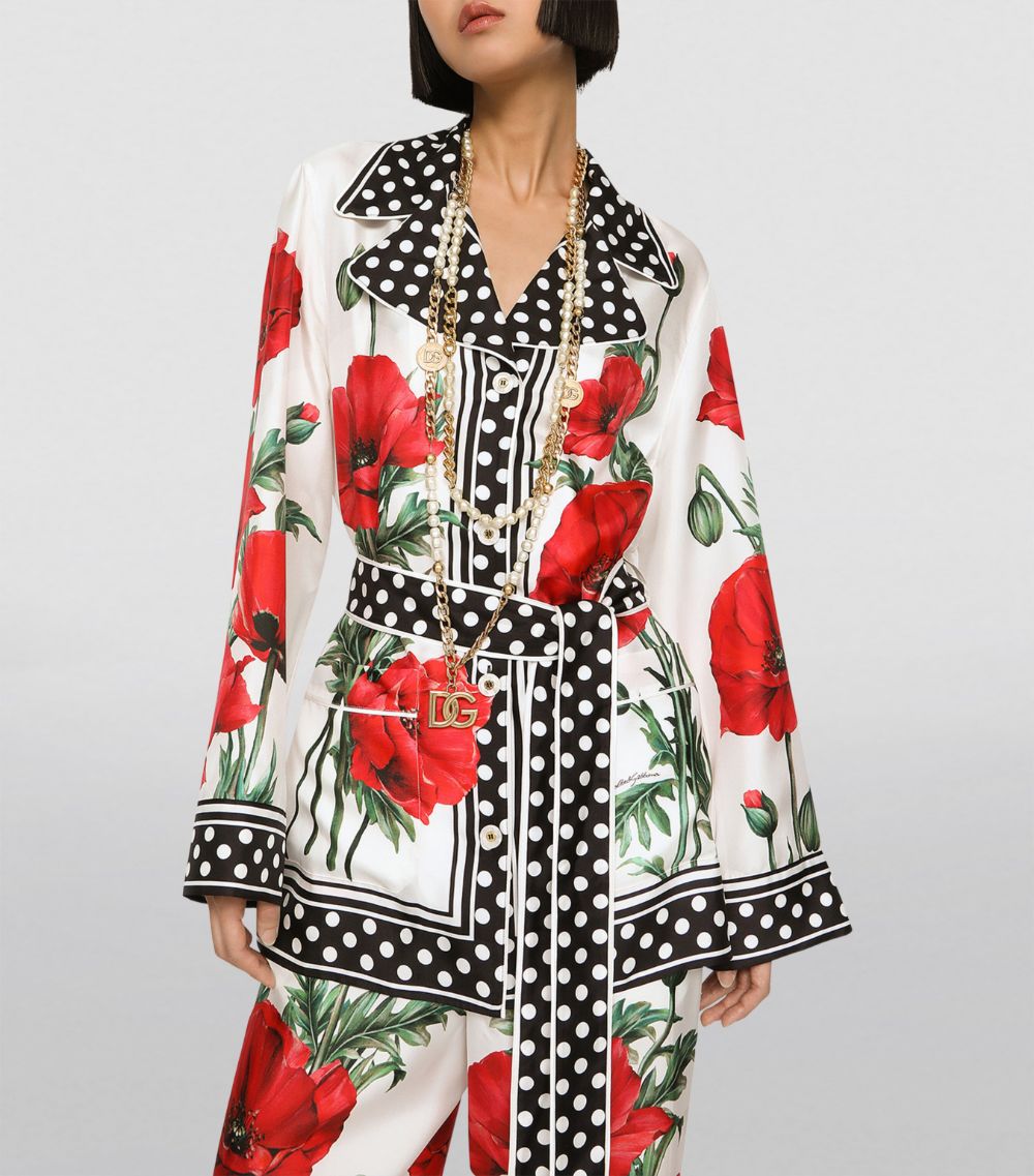 Dolce & Gabbana Dolce & Gabbana Silk Happy Garden Pyjama Shirt